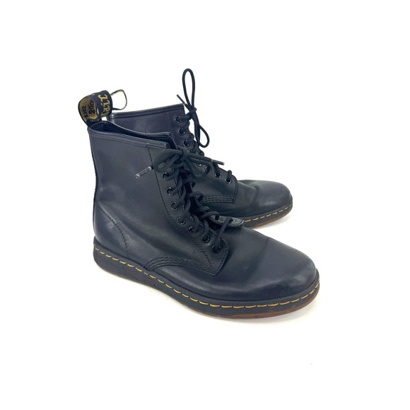 Dr. Martens Shoes - Dr. Martens 1460 Virginia Leather Black Lace Up‎ Combat Boots Women 8 US L